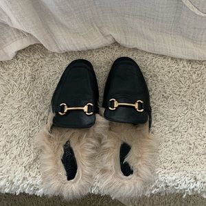FAUX FUR LOAFERS